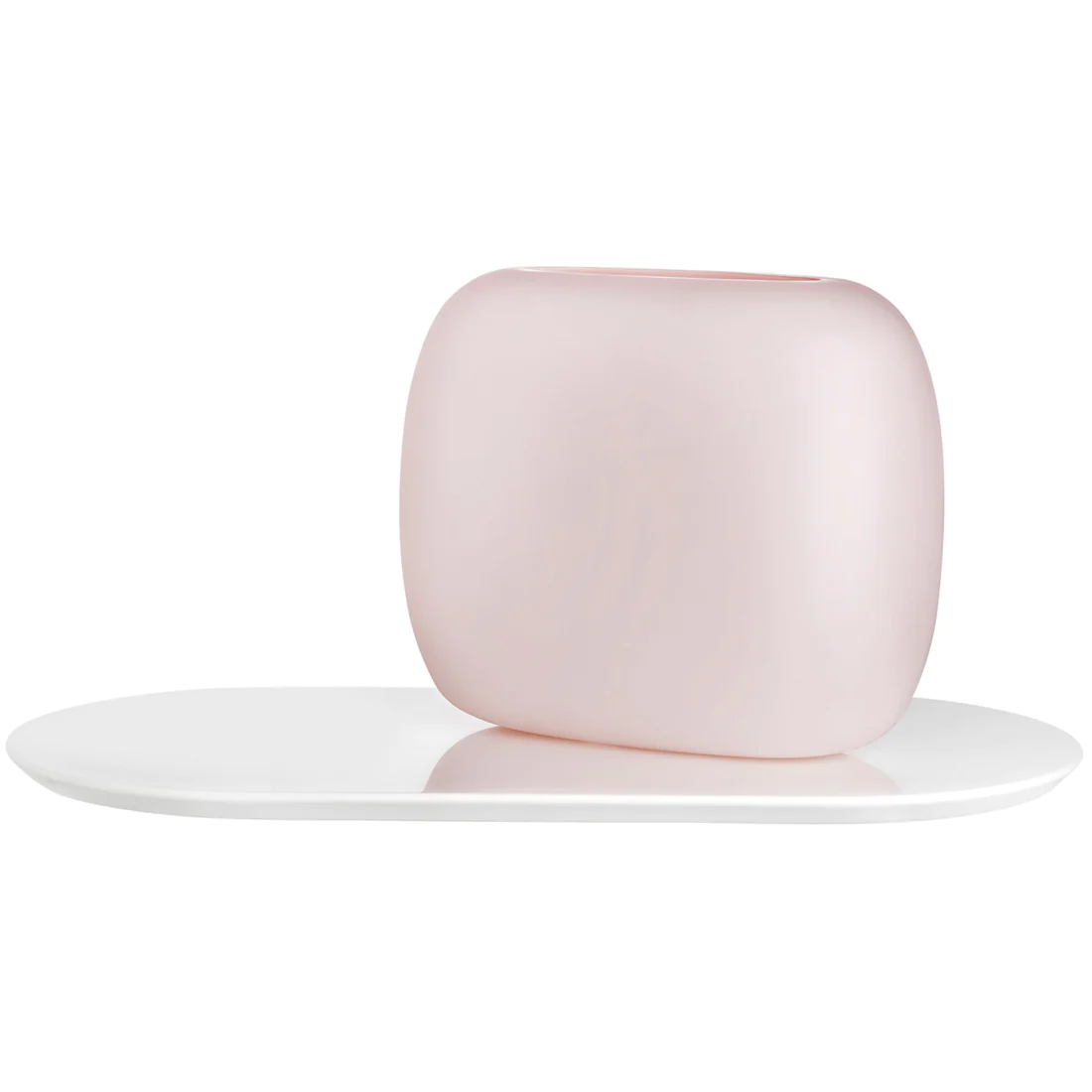 Nude Essentials Sweets Vase Opal Pink with White Glossy Base Large 270mm - Premium Vase from Pasabahce - Just $1840! 