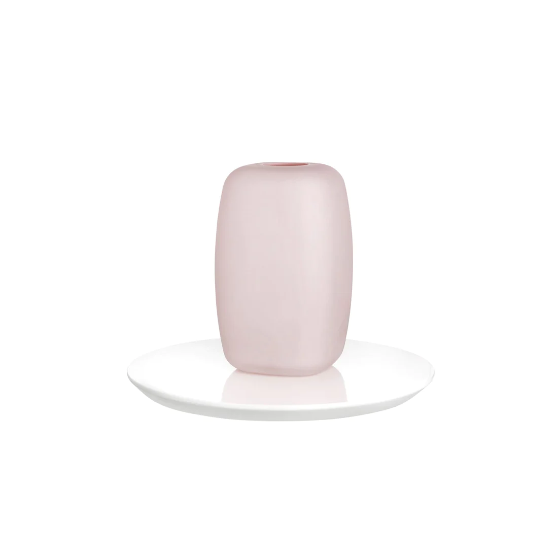 Nude Essentials Sweets Vase Opal Pink with Glossy White Base Small 200mm - Premium Vase from Pasabahce - Just $1840! 