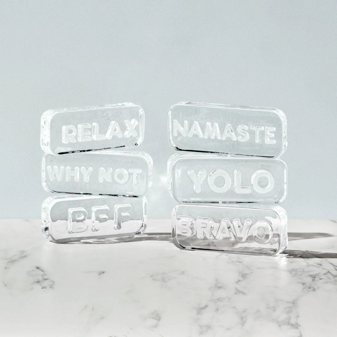 Nude Essentials Paroles Paperweight "BRAVO" 40mm Clear - Premium Paperweight from Pasabahce - Just $315! 