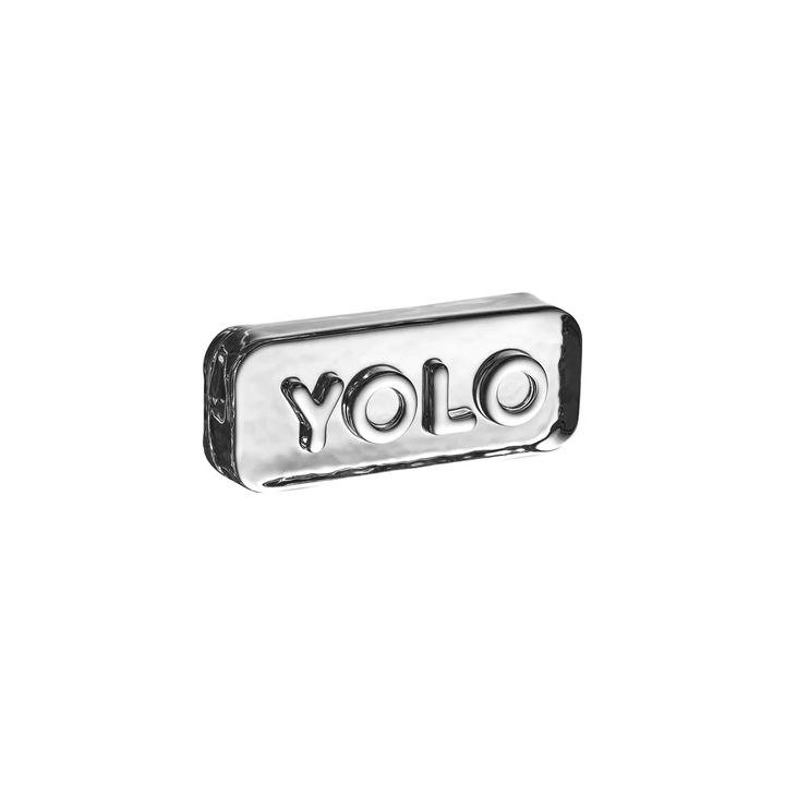 Nude Essentials Paroles Paperweight "YOLO" 40mm Clear - Premium Paperweight from Pasabahce - Just $315! 