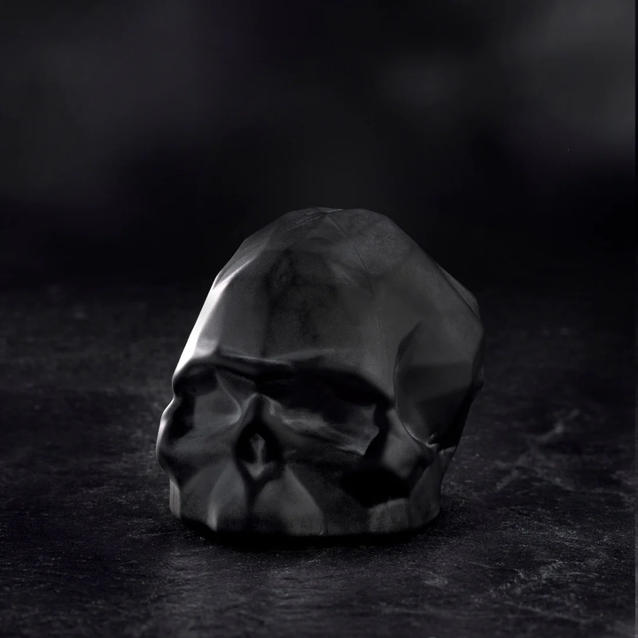 Nude Essentials Memento Mori Faceted Skull Sandblasted Small Black - Premium centerpiece from Pasabahce - Just $500! 