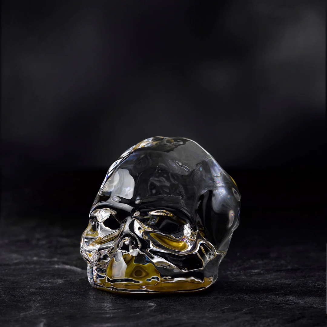 Nude Essentials Memento Mori Faceted Skull 83mm Gold Coated Small - Premium centerpiece from Pasabahce - Just $500! 