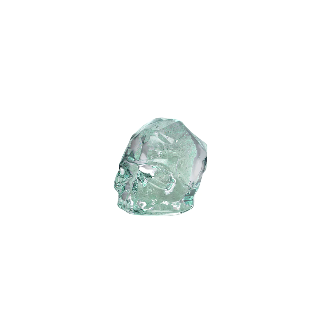 Nude Essentials Memento Mori Faceted Skull Small 83mm Green - Premium centerpiece from Pasabahce - Just $500! 