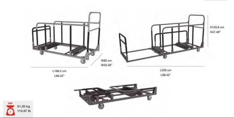 Zown Classic Foldable Rectangular Multi Trolley 182.8 cm - Premium Trolley from Zown - Just $2470! 