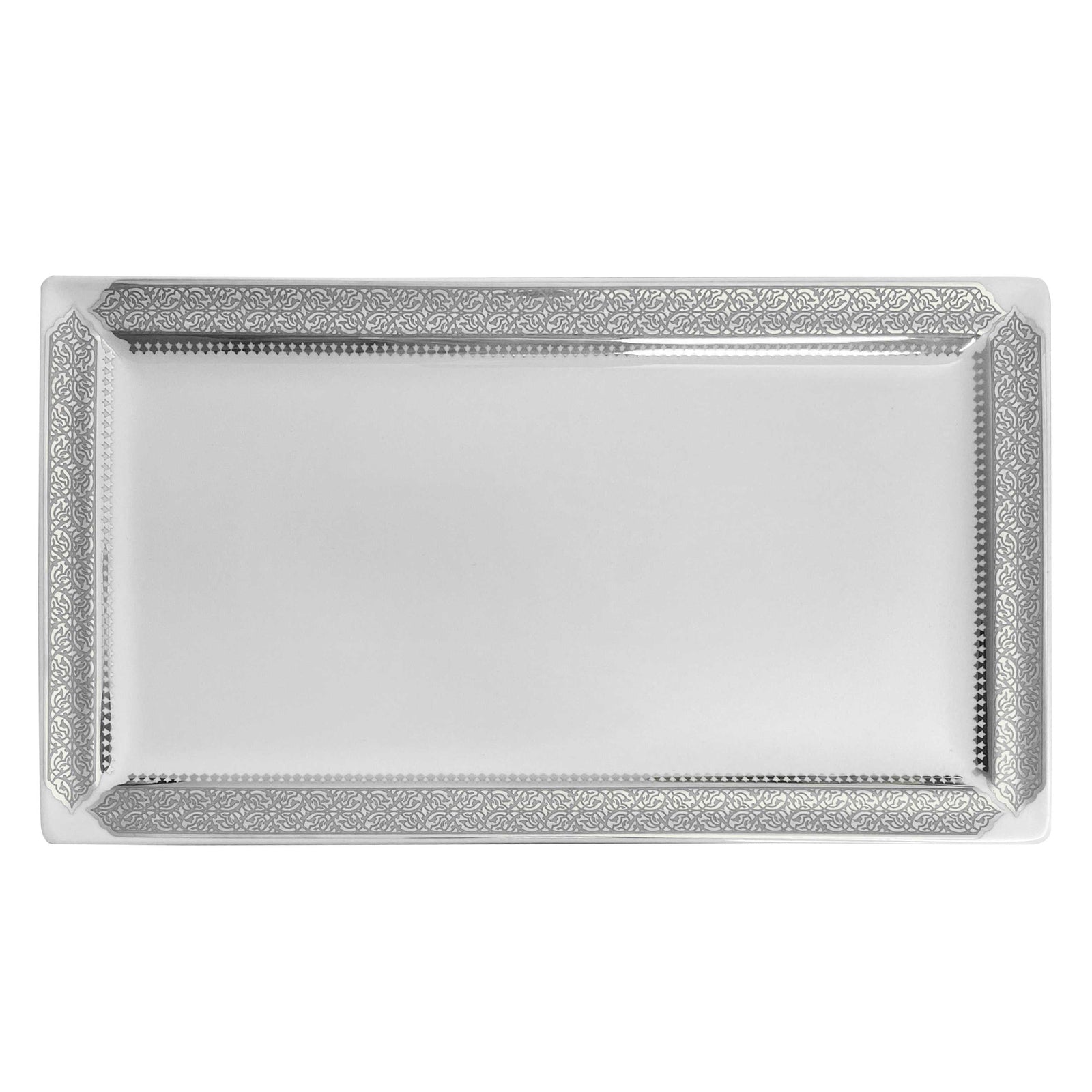 Dimlaj Cordoba Rectangular Serving Plate Porcelain Platinum - Premium Plate from Cordoba By Dimlaj - Just $370! 