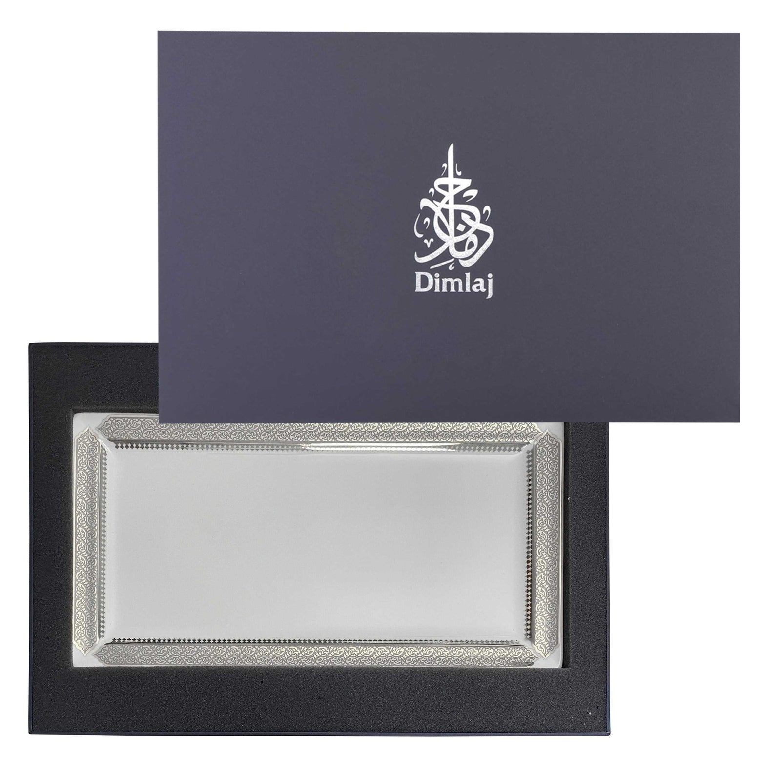 Dimlaj Cordoba Rectangular Serving Plate Porcelain Platinum - Premium Plate from Cordoba By Dimlaj - Just $370! 