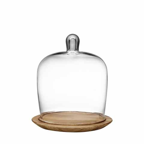 Nude Meringue Cake Dome with Wooden Plate - Premium Cake Dome from Pasabahce - Just $450! 