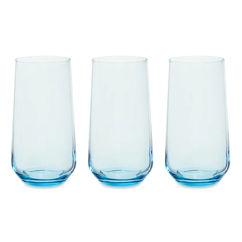 Pasabahce Allegra Set of 3 Pcs Long drink 470cc Turquoise - Premium Tumbler from Pasabahce Essentials - Just $25! 