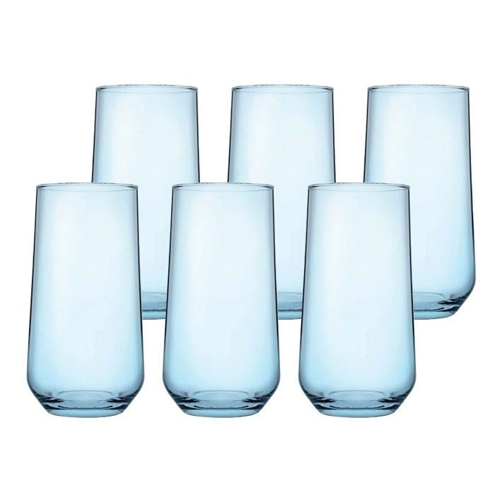 Pasabahce Allegra Set of 6pcs Long Drink Tumblers 470cc Blue - Premium Tumbler from Pasabahce Essentials - Just $50! 