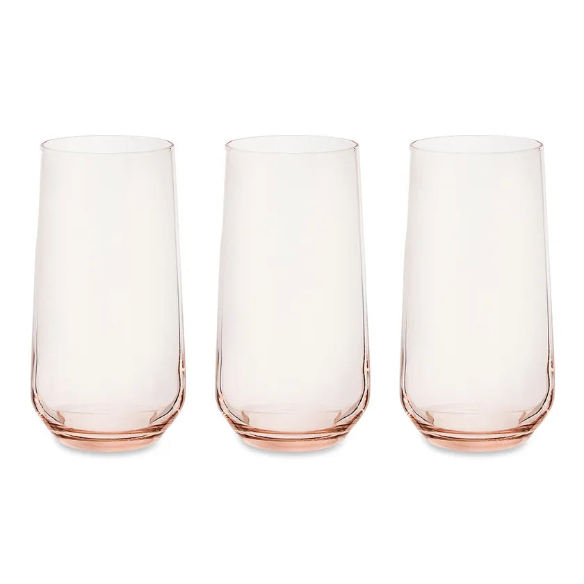Pasabahce Allegra Set of 3 Pcs Long drink 470cc Pink - Premium Tumbler from Pasabahce Essentials - Just $25! 