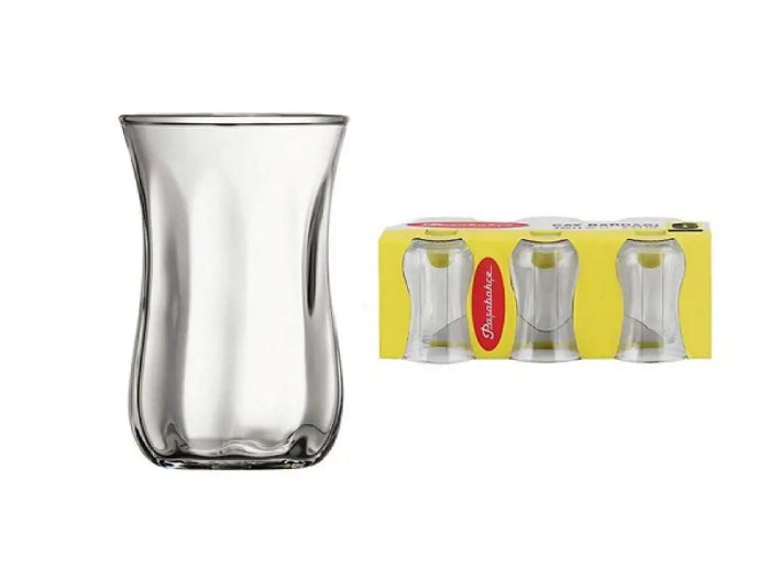 Pasabahce Tempo Set of 6 Pcs Tea Glass 90cc Optic White - Premium Tea Cups from Pasabahce - Just $15! 