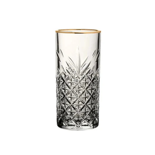 Pasabahce Timeless Set of 4 Pcs Beer Tumbler 180cc Gold Rim - Premium Tumbler from Pasabahce - Just $50! 