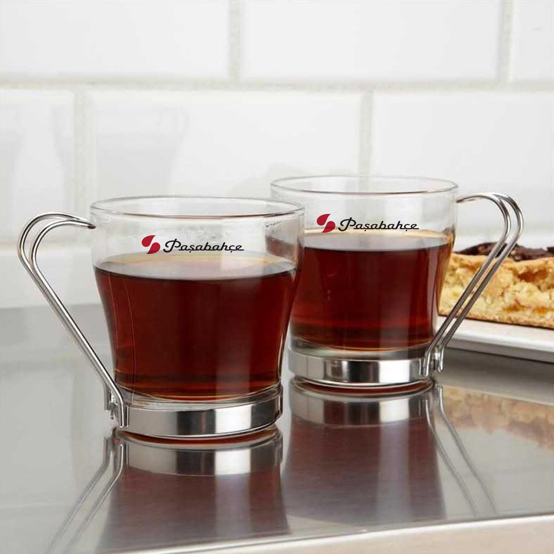 Pasabahce Chroma Set of 2 Pcs Tea Cups 210cc Clear - Premium Mugs from Pasabahce - Just $20! 