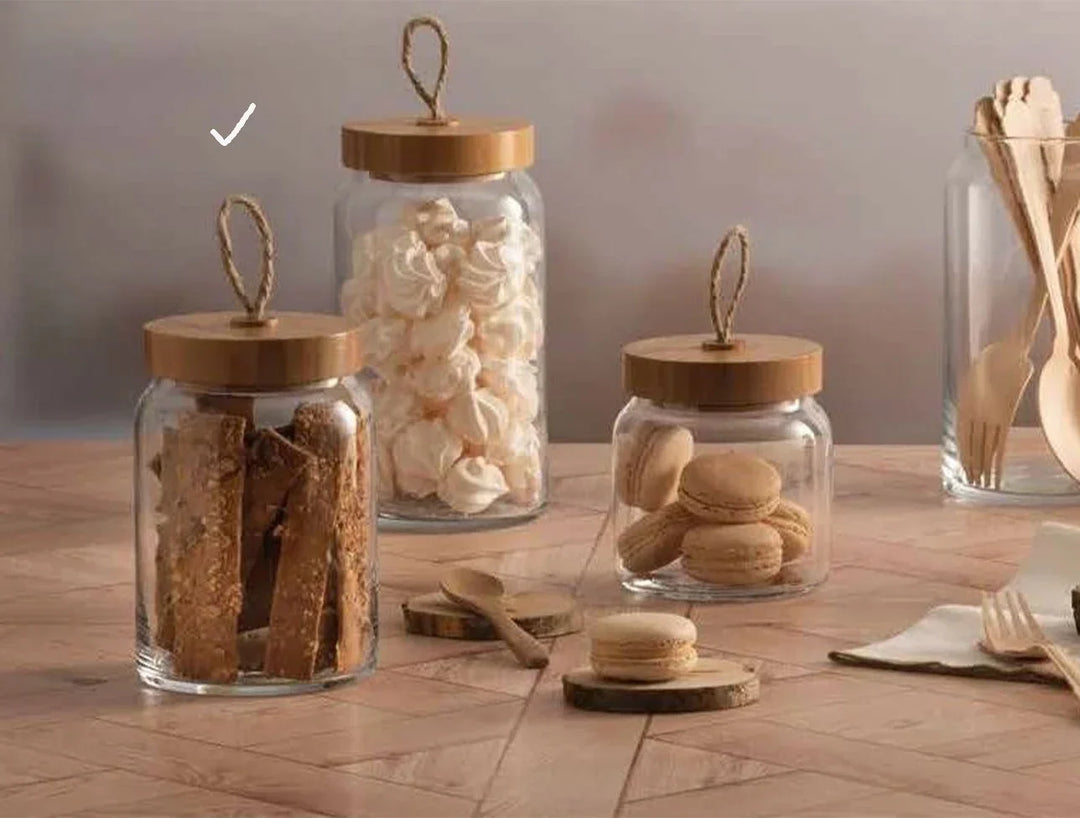 Pasabahce Woody Jar with Cover 860cc Clear - Premium Jar from Pasabahce Essentials - Just $35! 