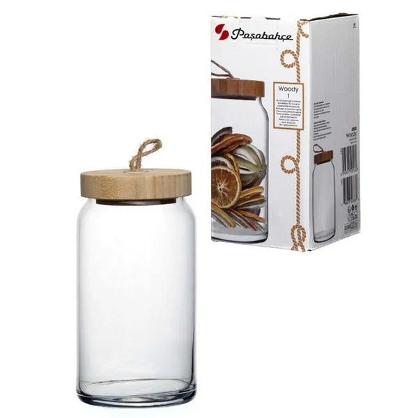 Pasabahce Woody Jar 1130cc Clear - Premium Jar from Pasabahce Essentials - Just $40! 
