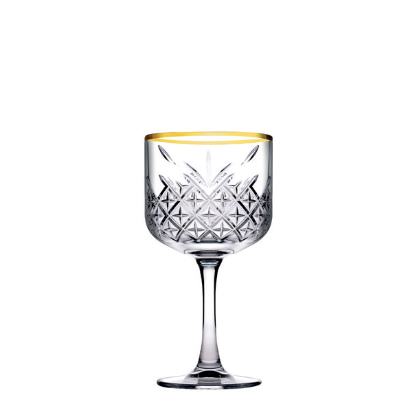 Pasabahce Timeless Set of 4pcs Cocktail 490cc Gold Rim - Premium Stemware from Pasabahce Essentials - Just $95! 