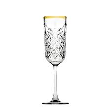 Pasabahce Timeless Set of 4pcs Champagne Flute 175cc Gold Rim - Premium  from Pasabahce Essentials - Just $75! 