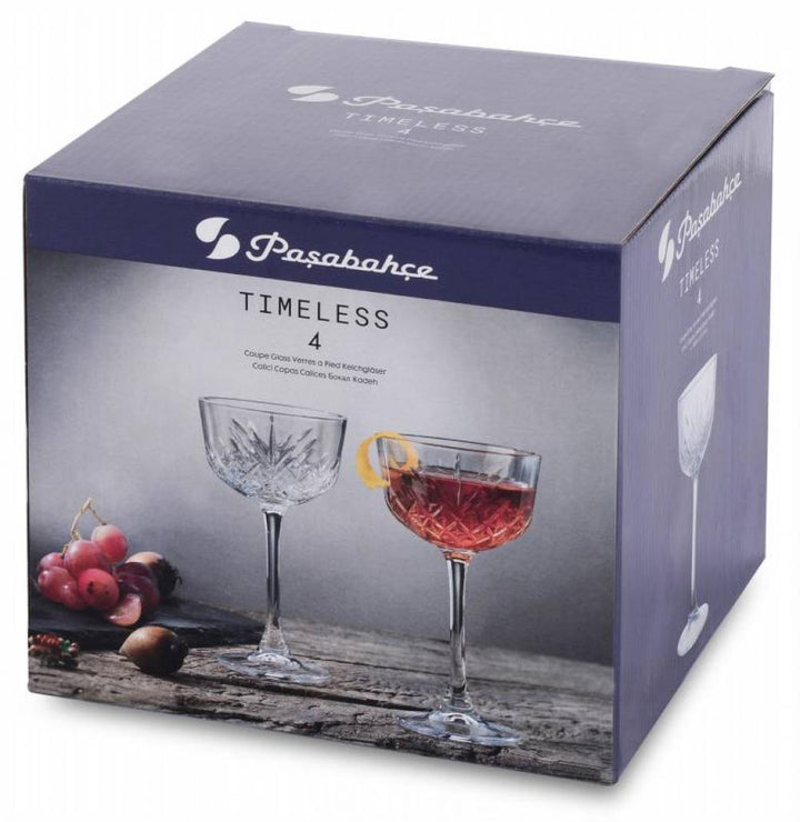 Pasabahce Timeless Set of 4pcs Stemware's 160cc Clear - Premium Stemware from Pasabahce Essentials - Just $50! 