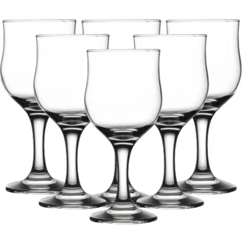 Pasabahce Tulip Set of 6pcs Water Goblet 315cc Clear - Premium Stemware from Pasabahce Essentials - Just $30! 