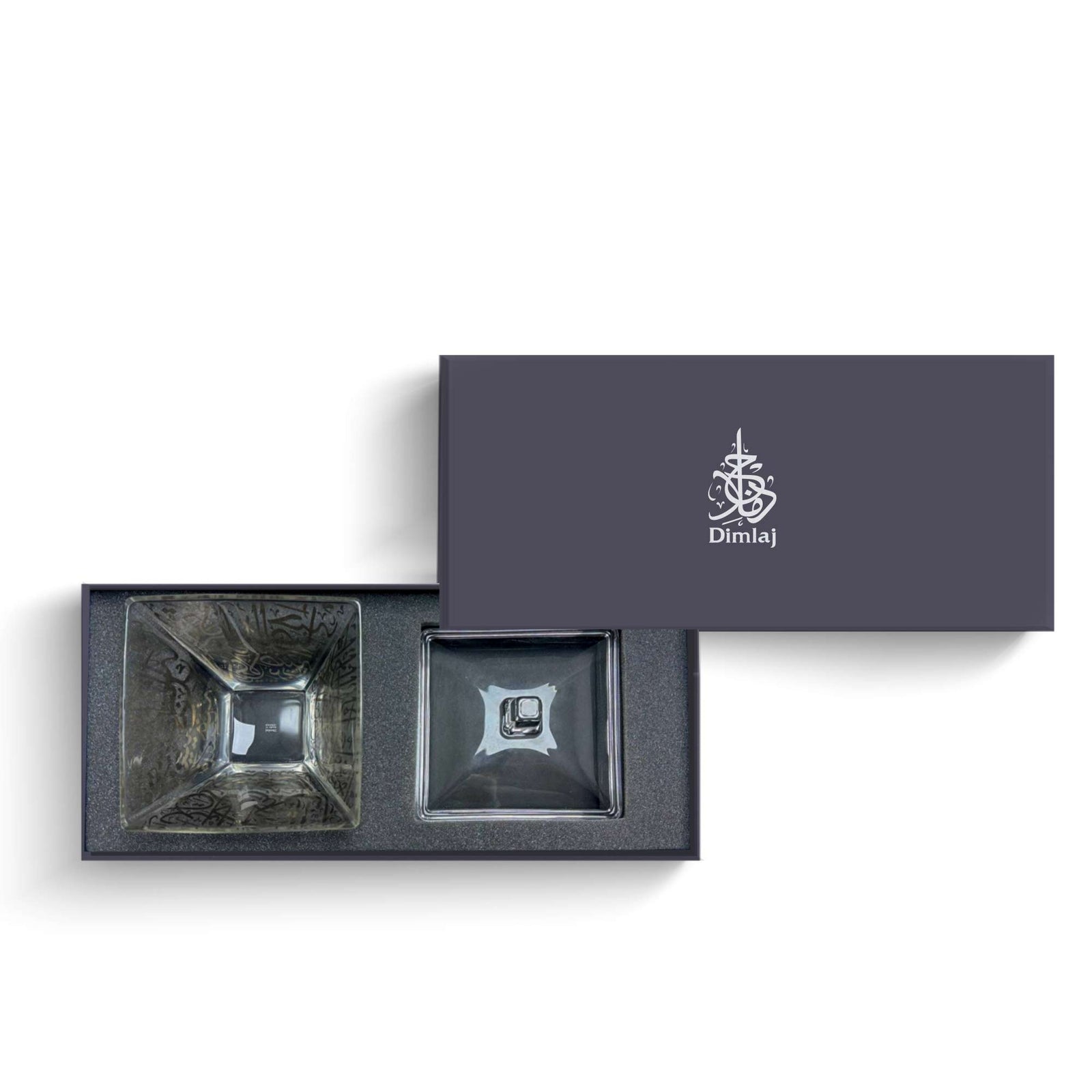 Dimlaj Kareem Candy Bowl with Lid Platinum - Premium  from Kareem By Dimlaj - Just $275! 