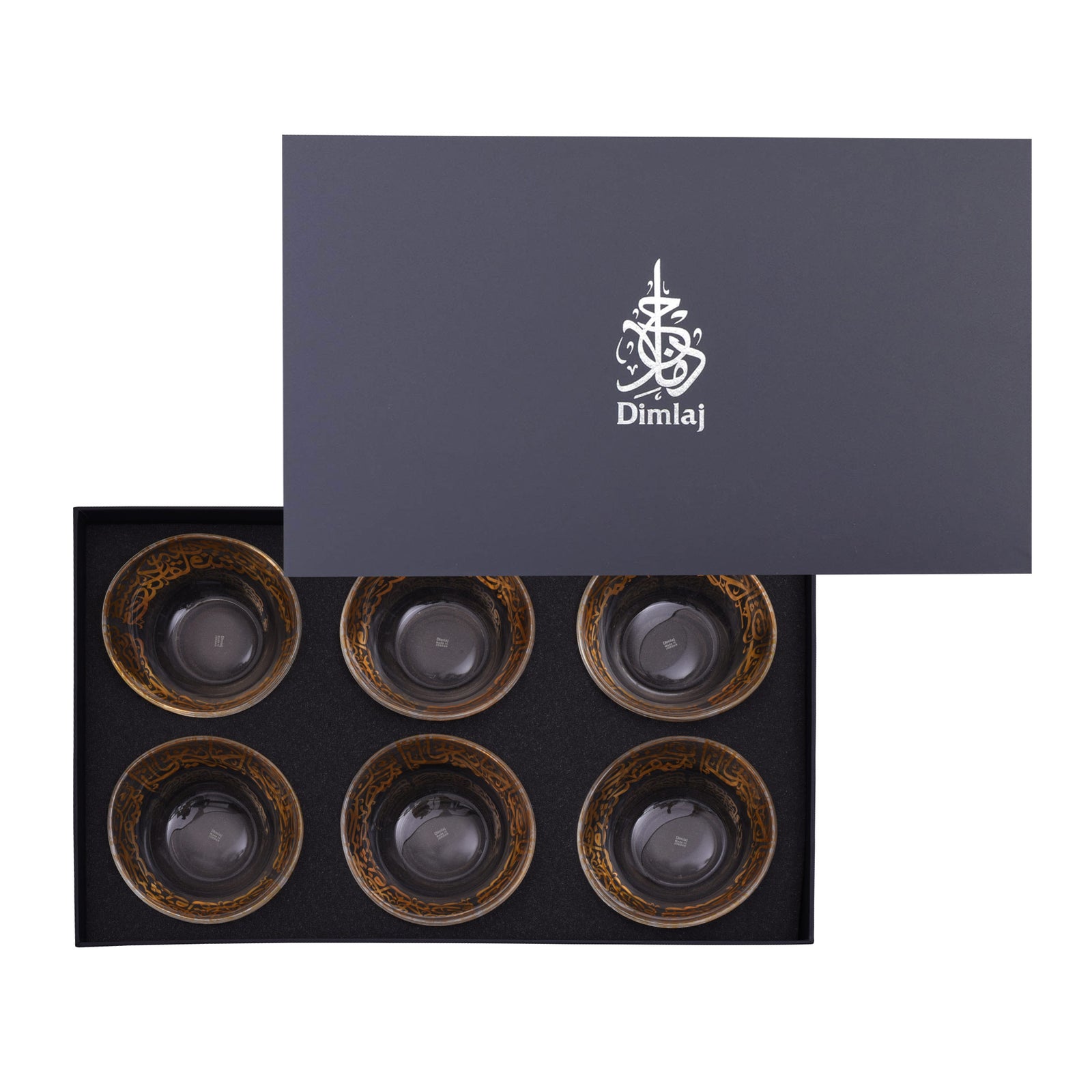 Dimlaj Kareem Set of 6pcs Bowls Gold - Premium  from Kareem By Dimlaj - Just $450! 