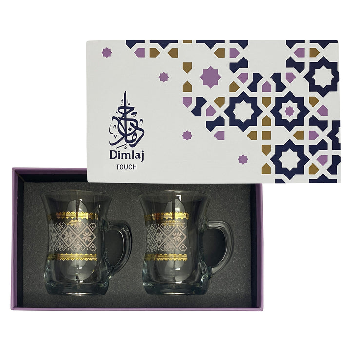 Dimlaj Touch Heritage Set of 2 Pcs Mugs Gold - Premium Tea Cups from Dimlaj Touch - Just $90! 