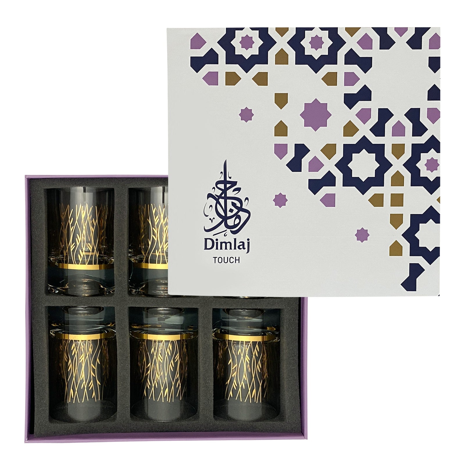 Dimlaj Touch Ivy Set of 6 Pcs Tumblers Gold - Premium Tumblers from Dimlaj Touch - Just $135! 