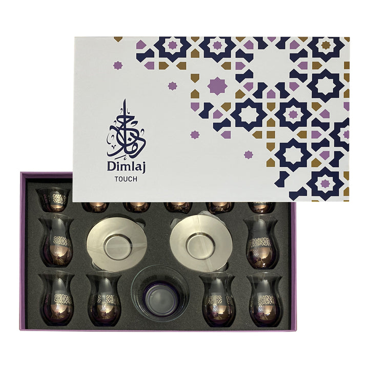 Dimlaj Touch Gardenia Set of 19 Pcs Assorted Drinkware Platinum - Premium Drinkware from Dimlaj Touch - Just $275! 