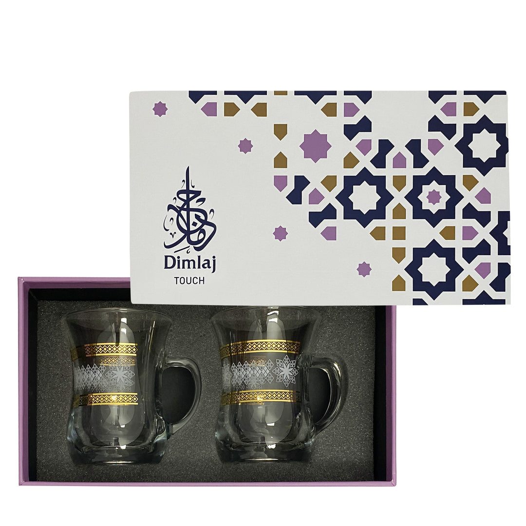 Dimlaj Touch Essence Set of 2 Pcs Mugs Gold - Premium Mugs from Dimlaj Touch - Just $29! 