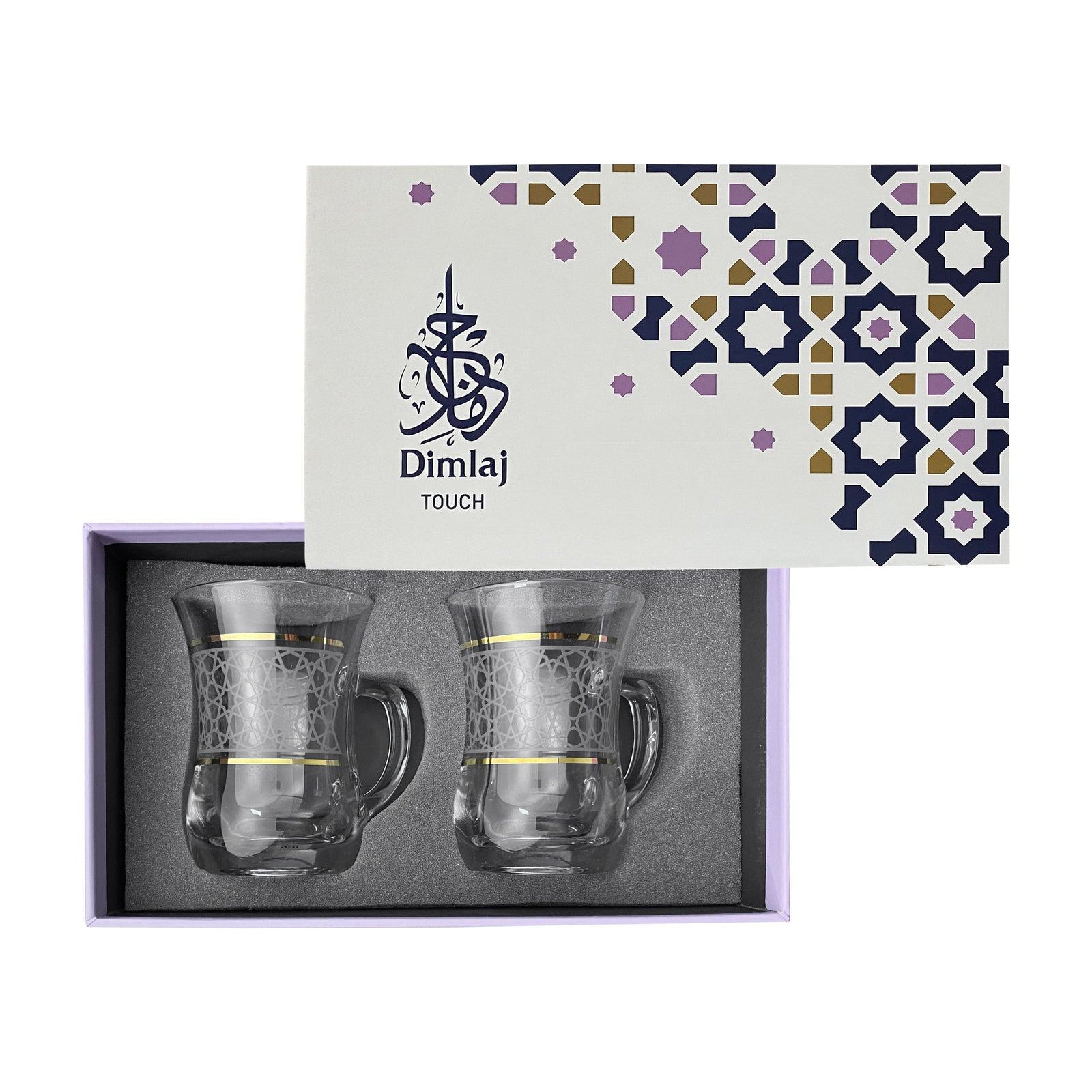 Dimlaj Touch Azha Set of 2 Pcs Mugs Gold - Premium Mugs from Dimlaj Touch - Just $45! 