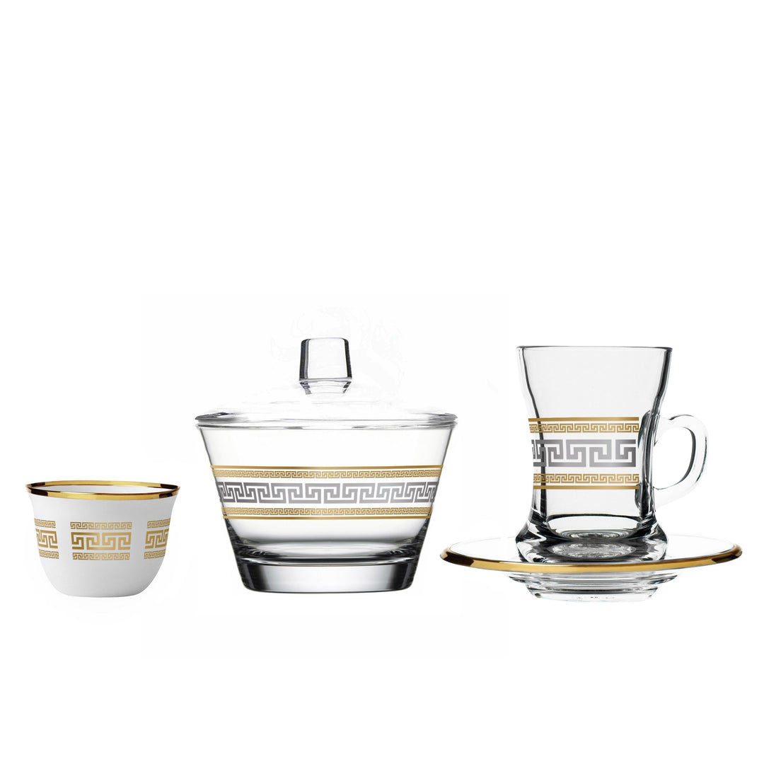 Dimlaj Touch Minerva Set of 20 Pcs Assorted Drinkware Gold - Premium  from Dimlaj Touch - Just $175! 