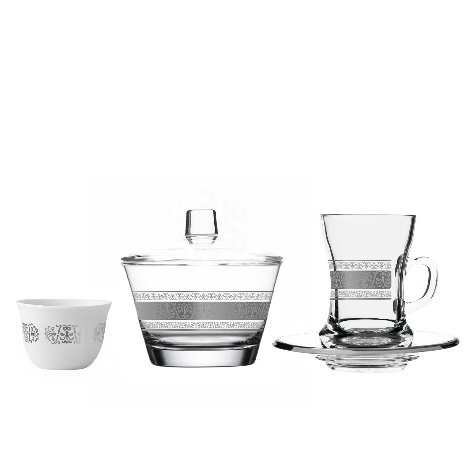Dimlaj Touch Kenar Set of 20 Pcs Assorted Drinkware Platinum - Premium  from Dimlaj Touch - Just $175! 