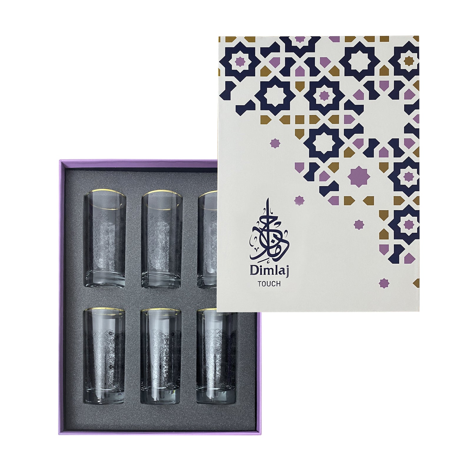 Dimlaj Touch Glory Set of 6 Pcs Long Tumblers Gold and Black - Premium  from Dimlaj Touch - Just $135! 