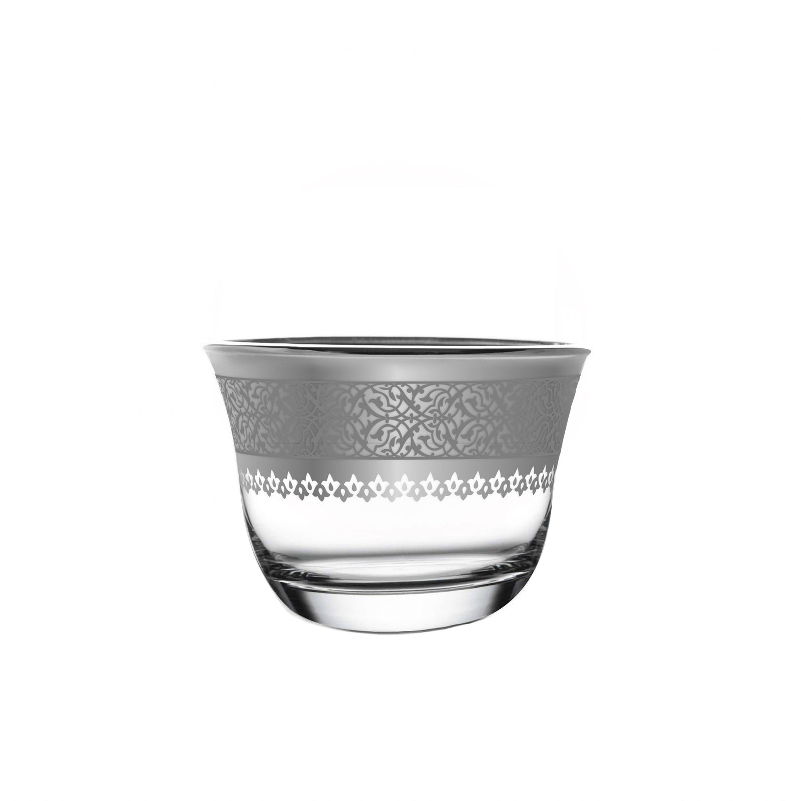 Dimlaj Cordoba Set of 6 Pcs Cawa Cups (Platinum) - Premium Cawa Cups from Cordoba By Dimlaj - Just $250! 