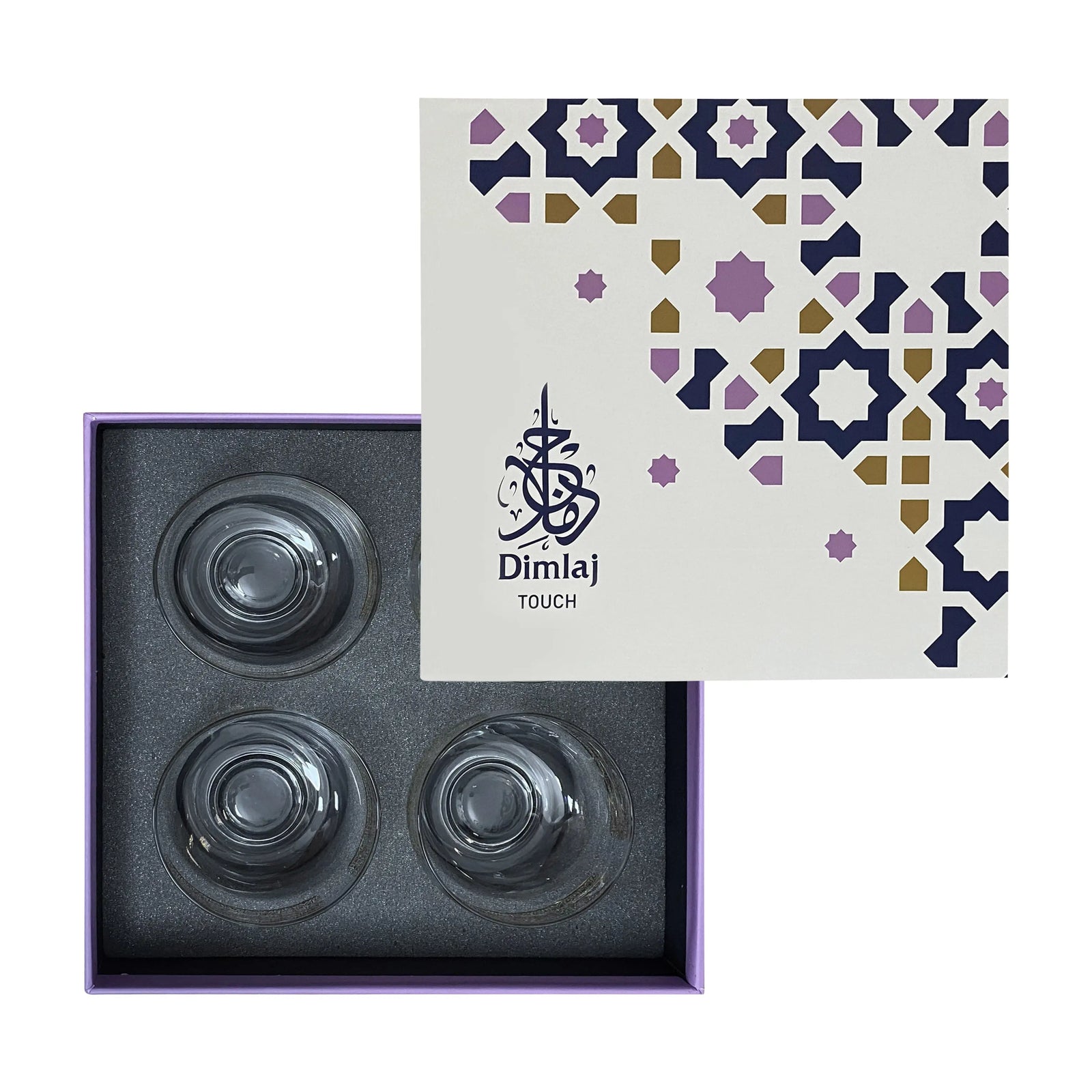 Dimlaj Touch Vision Set of 4 Pcs Ice Ceam Cups Gold - Premium  from Dimlaj Touch - Just $79.99! 