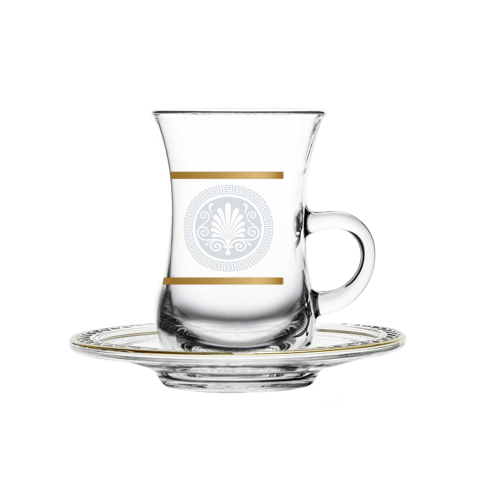 Dimlaj Touch Legend Set of 6 Pcs Tea Cups and Saucers Gold - Premium  from Dimlaj Touch - Just $135! 