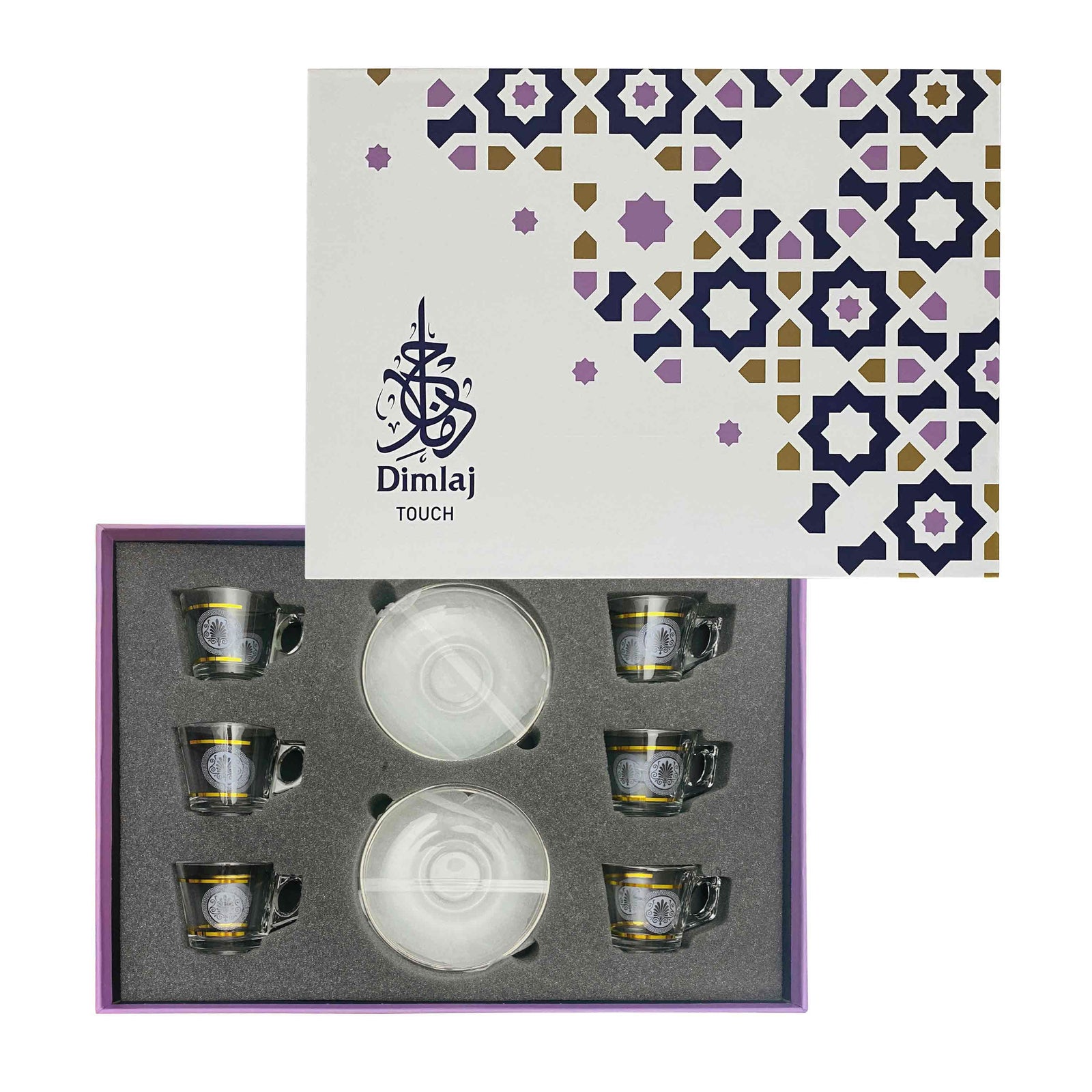 Dimlaj Touch Legend Set of 12 Pcs Coffee Cups and Saucers Gold - Premium Coffee Cups from Dimlaj Touch - Just $99! 