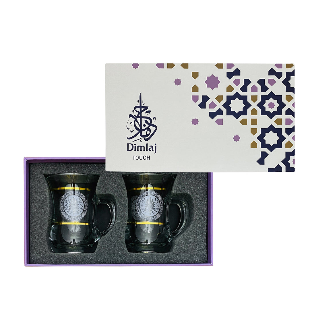 Dimlaj Touch Legend Set of 2 Pcs Mugs Gold - Premium Tea Cups from Dimlaj Touch - Just $90! 