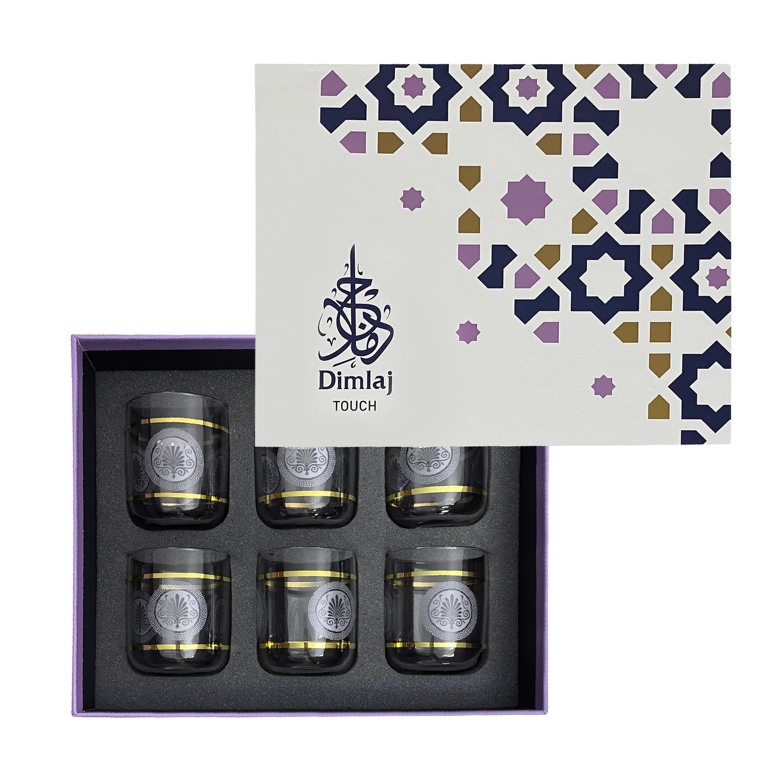 Dimlaj Touch Legend Set of 6 Pcs Short Tumblers Gold - Premium  from Dimlaj Touch - Just $135! 
