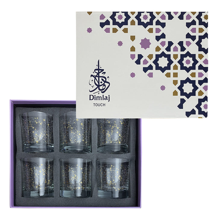 Dimlaj Touch Glimmer Set of 6pcs Tumblers Gold - Premium  from Dimlaj Touch - Just $89! 