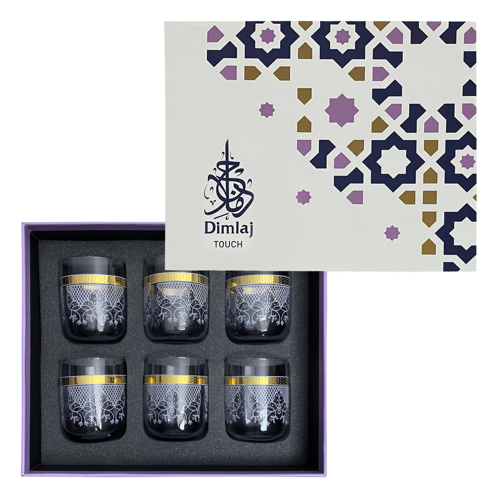 Dimlaj Touch Sitara Set of 6 Pcs Short Tumblers Gold - Premium  from Dimlaj Touch - Just $200! 