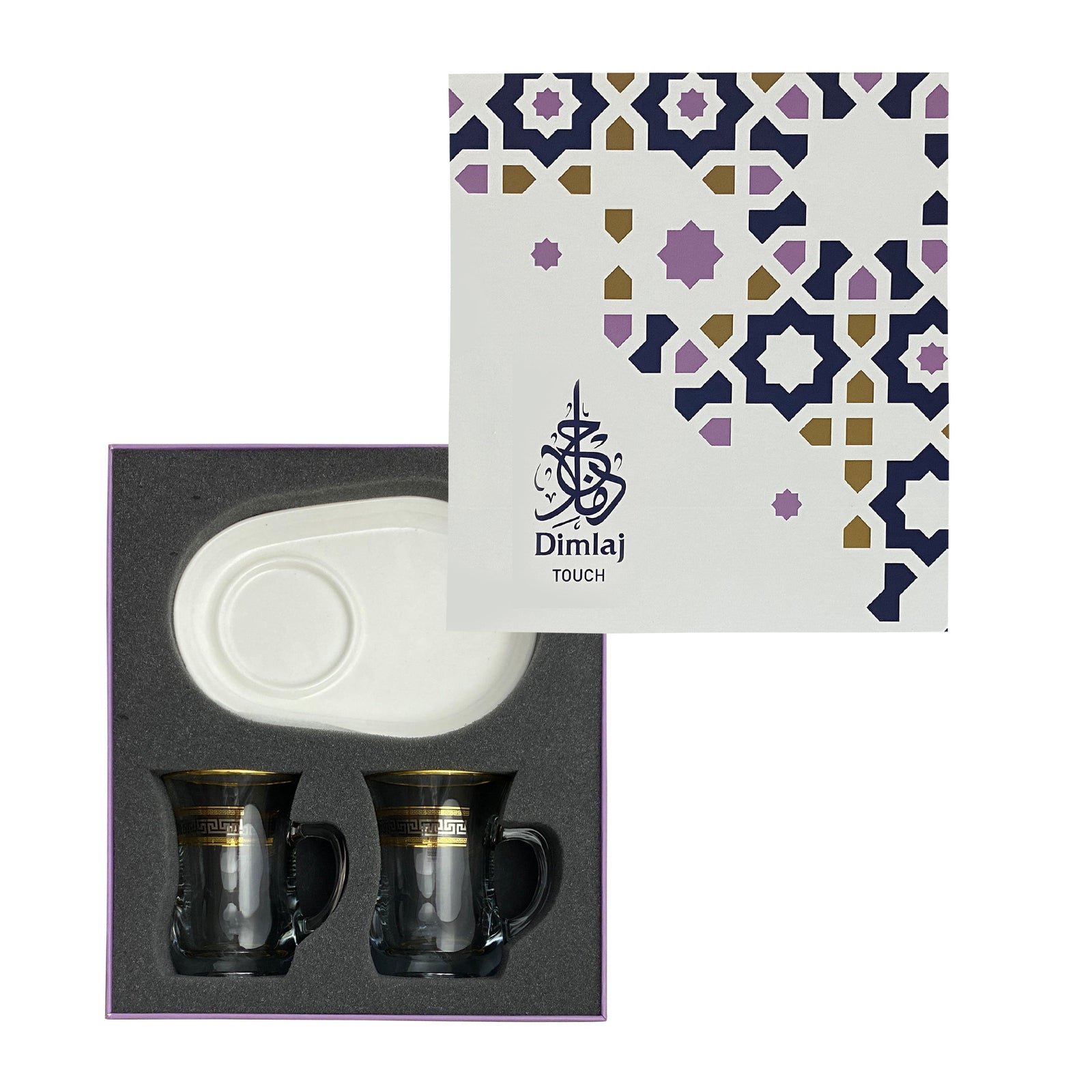 Dimlaj Touch Minerva Set of 4 Pcs Mugs and Porcelain Saucers - Premium Mugs from Dimlaj Touch - Just $99.99! 