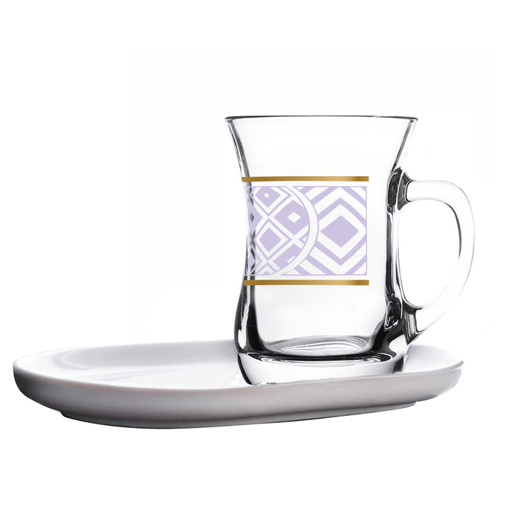 Dimlaj Touch Retro Set of 4 Pcs Mugs and Plates Gold - Premium  from Dimlaj Touch - Just $110! 