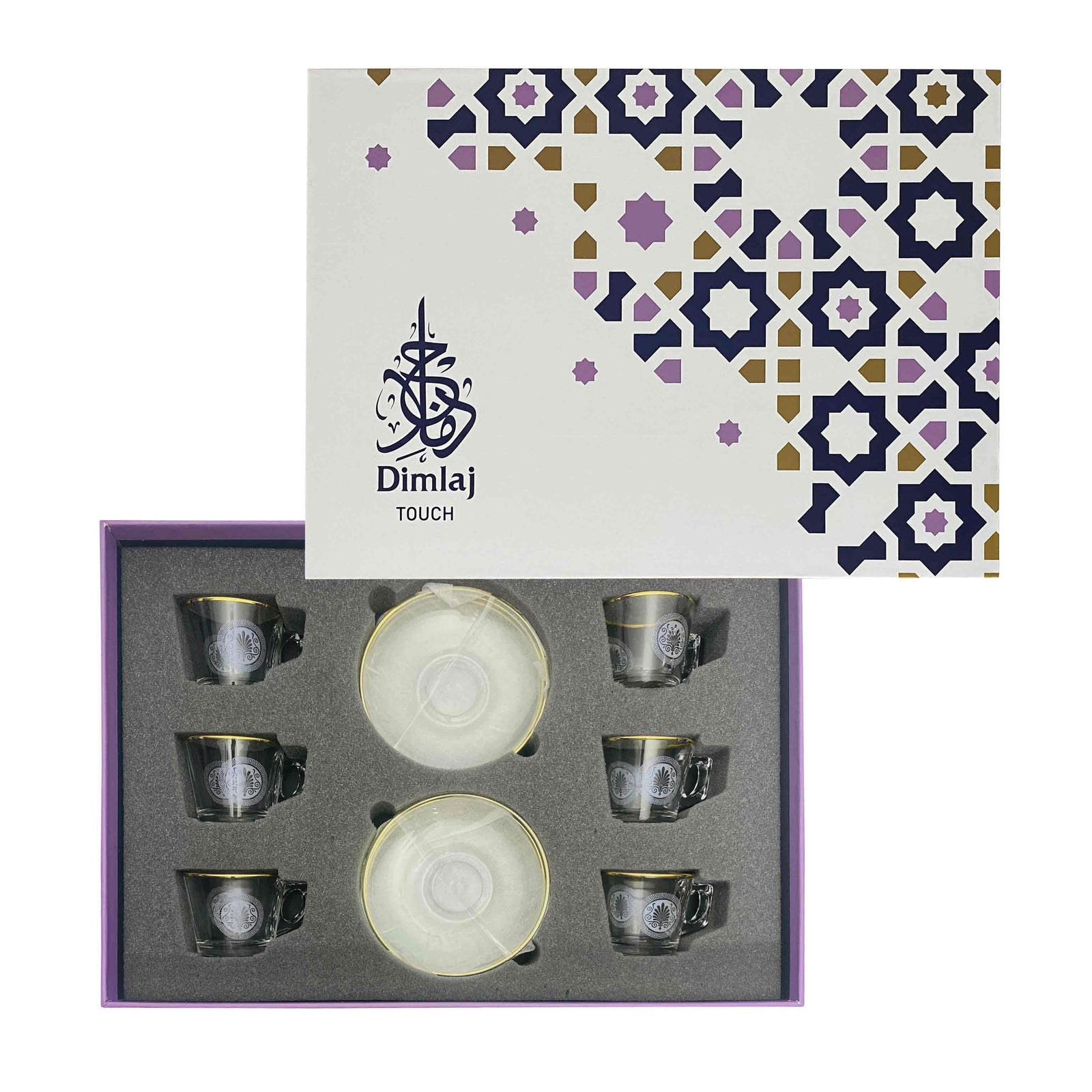 Dimlaj Touch Legend Set of 12 Pcs Coffee Cups and Saucers Gold - Premium Coffee Cups from Dimlaj Touch - Just $135! 