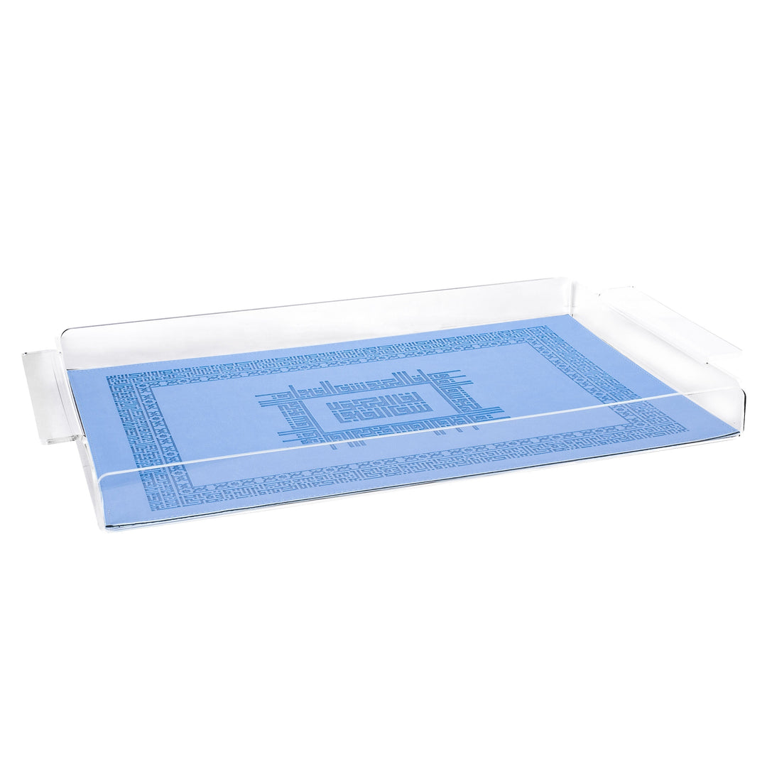 Dimlaj Shafa PU and Acrylic Tray Light Blue - Premium Tray from Emirates Dimlaj Trading LLC - Just $265! 