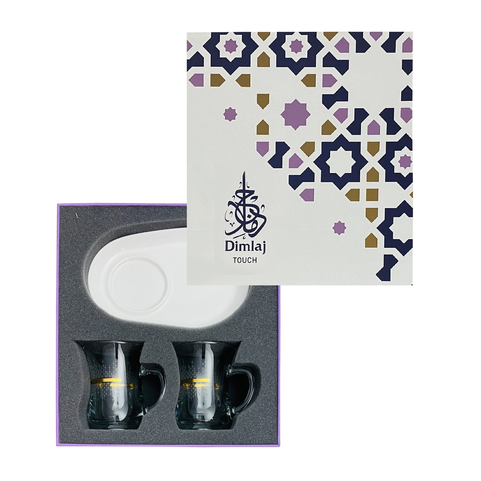 Dimlaj Touch Harmony Set of 4 Pcs Mugs and Plates Gold - Premium Tea Cups from Dimlaj Touch - Just $99.99! 