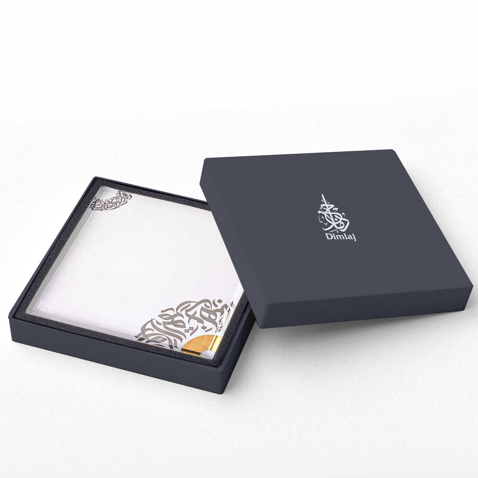 Dimlaj Qamar Square Porcelain Plate - Premium Porcelain Plates from Qamar By Dimlaj - Just $350! 