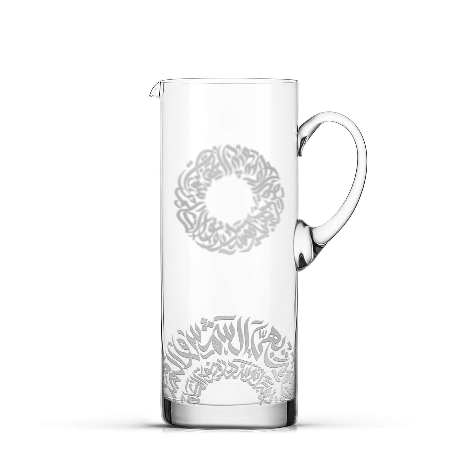 Dimlaj Qamar Glass Jug (Engraved) - Premium Jugs from Qamar By Dimlaj - Just $500! 
