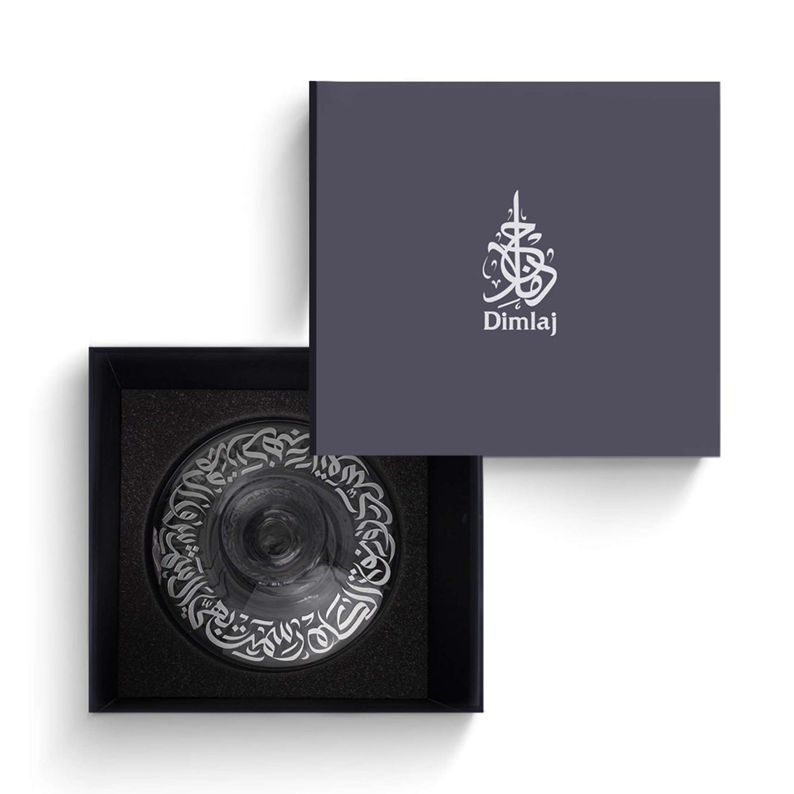 Dimlaj Qamar Glass Vase (Engraved) - Premium Vases from Qamar By Dimlaj - Just $650! 