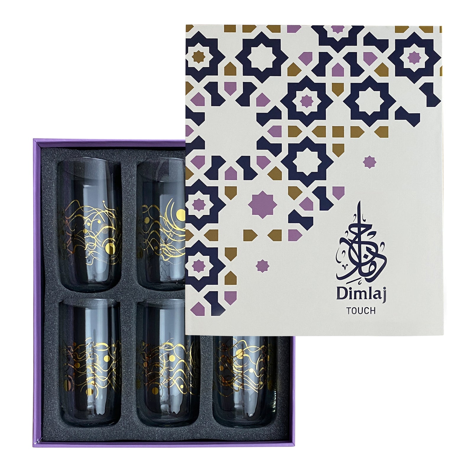 Dimlaj Touch Kawkab Set of 6 Pcs Long Tumblers Gold - Premium  from Dimlaj Touch - Just $135! 